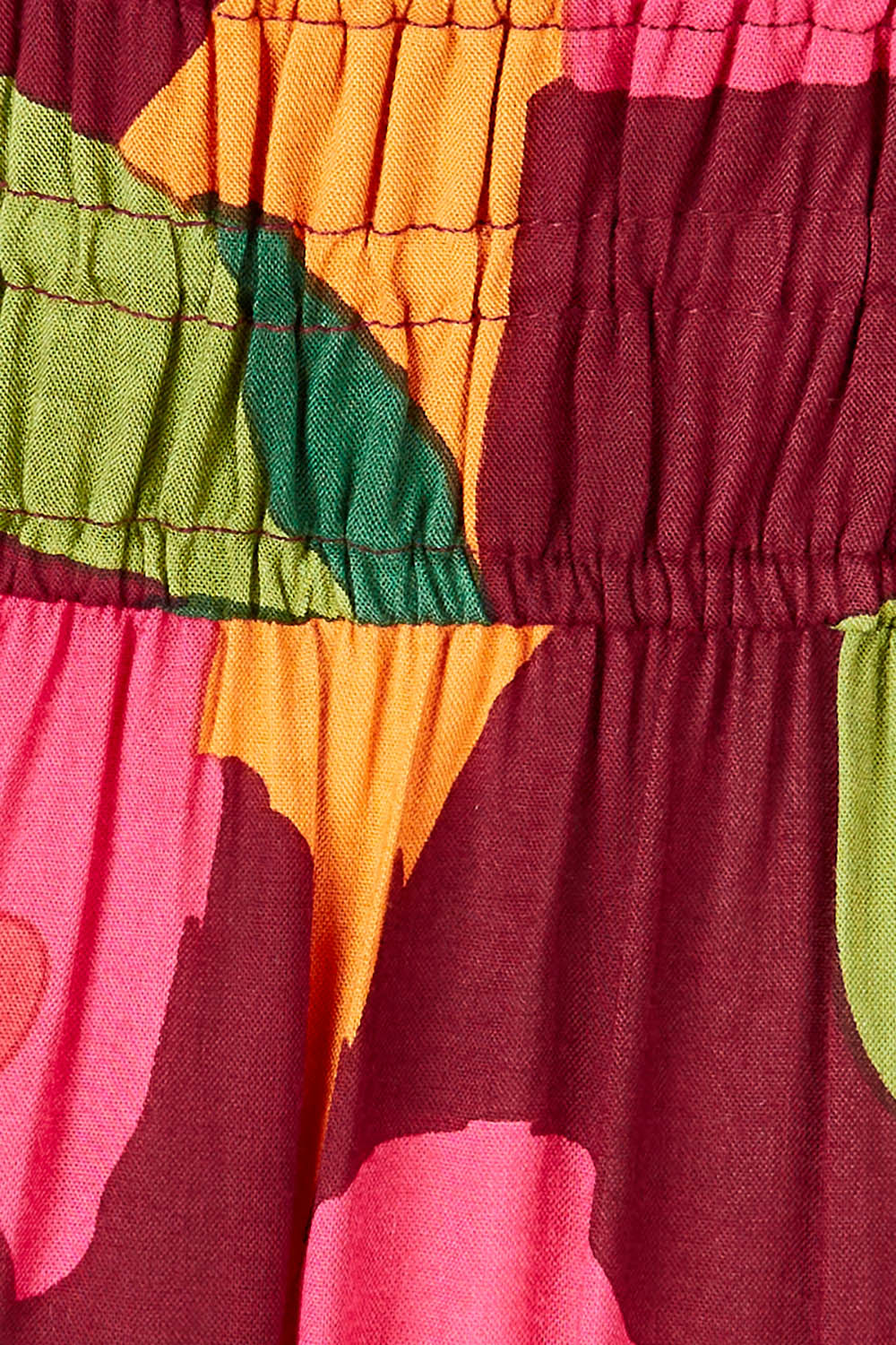 Product shot of the Gabbie Maxi Dress in colour Marble (Red), detail