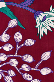 Product shot of the Daphne Maxi Wrap Dress in colour Garden, detail