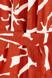 Product shot of the Naomi Shirt Dress in colour Zinna, detail