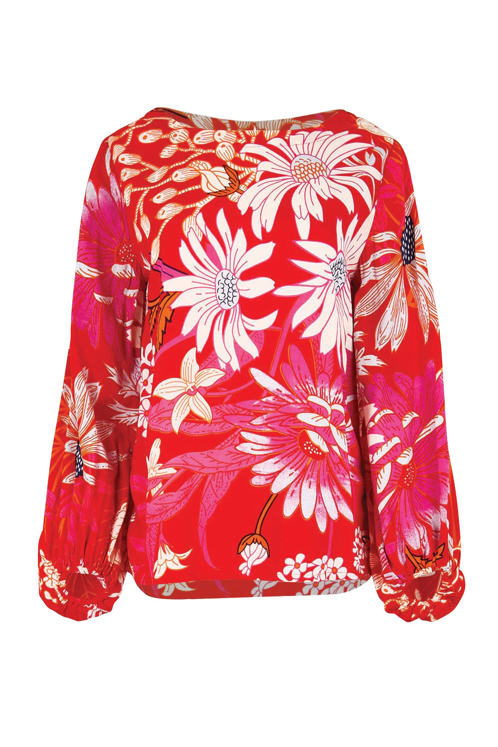 Product shot of the Harriet Blouse – Garden in colour Garden, from the front
