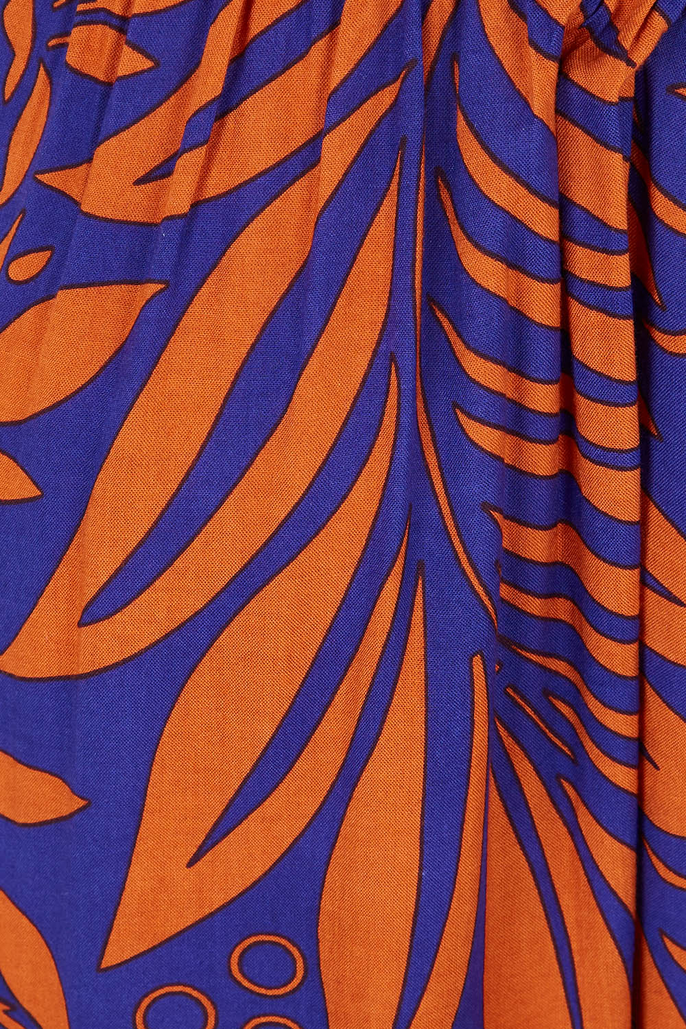 Product shot of the Harper Skirt in colour Gardenmaze (Blue), detail