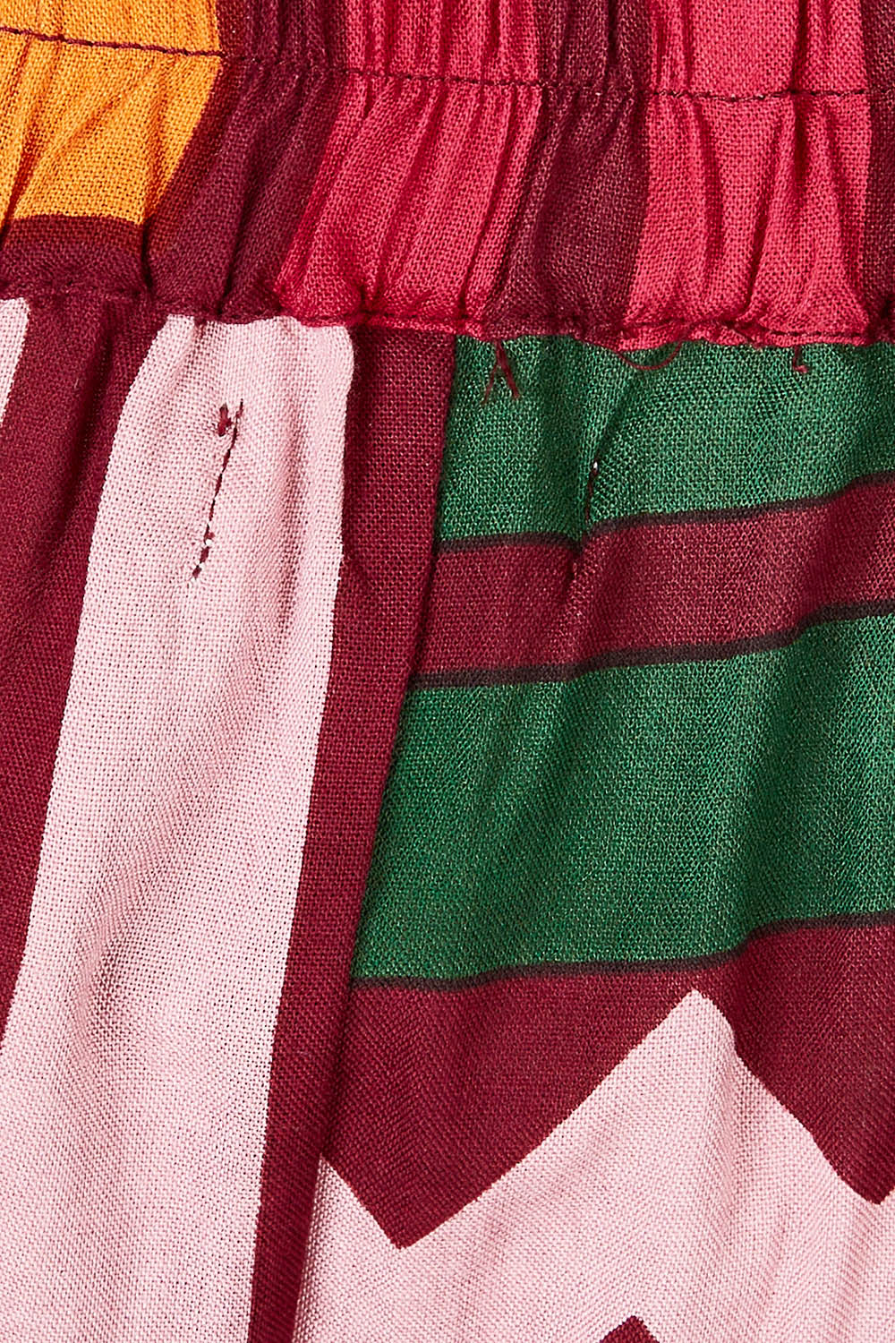 Product shot of the Andie Pant in colour Lines (Pink), detail