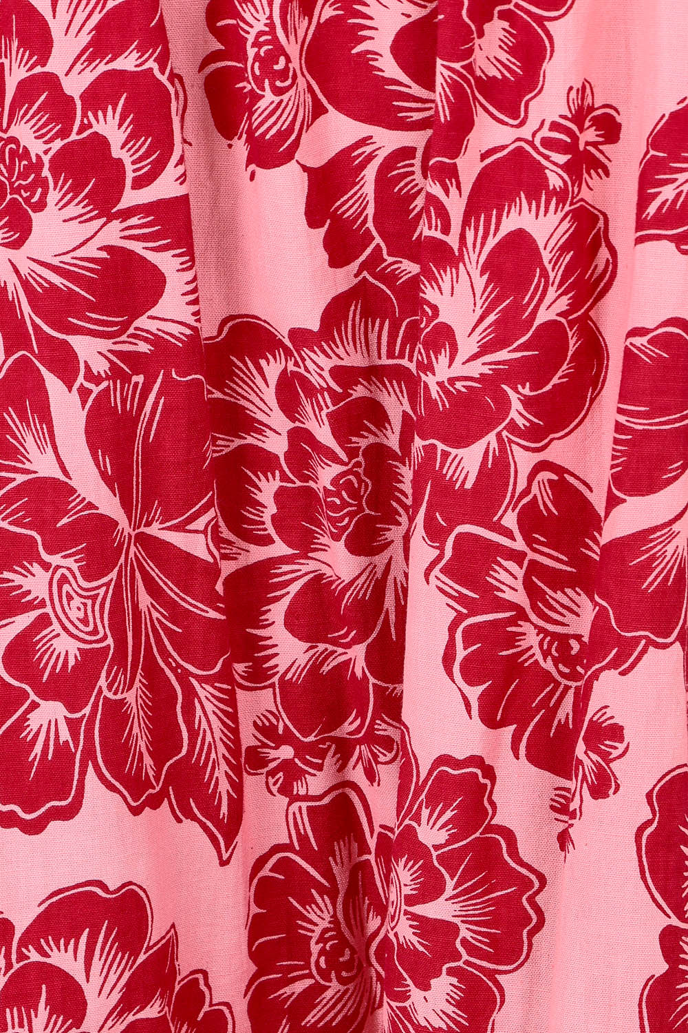 Product shot of the Adaline Cotton Frill Skirt in colour Blooming (Pink), detail