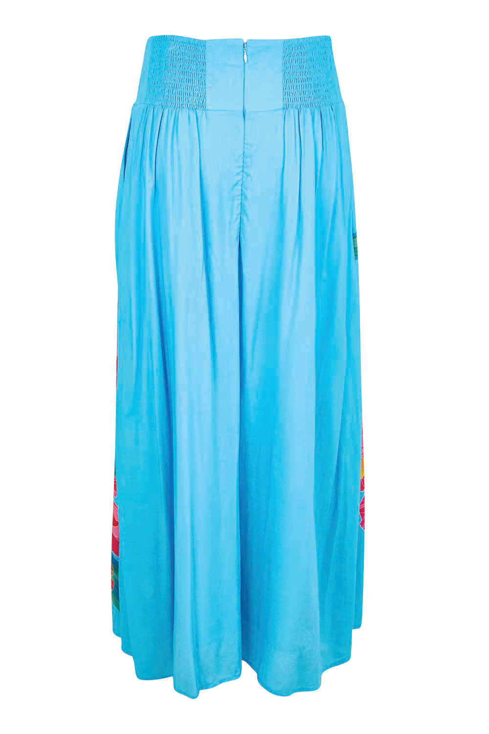 Product shot of the Rosie Maxi Skirt – Meadow in colour Meadow, from the back