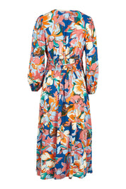 Product shot of the Gwyn Midi Dress in colour Botanical, from the back