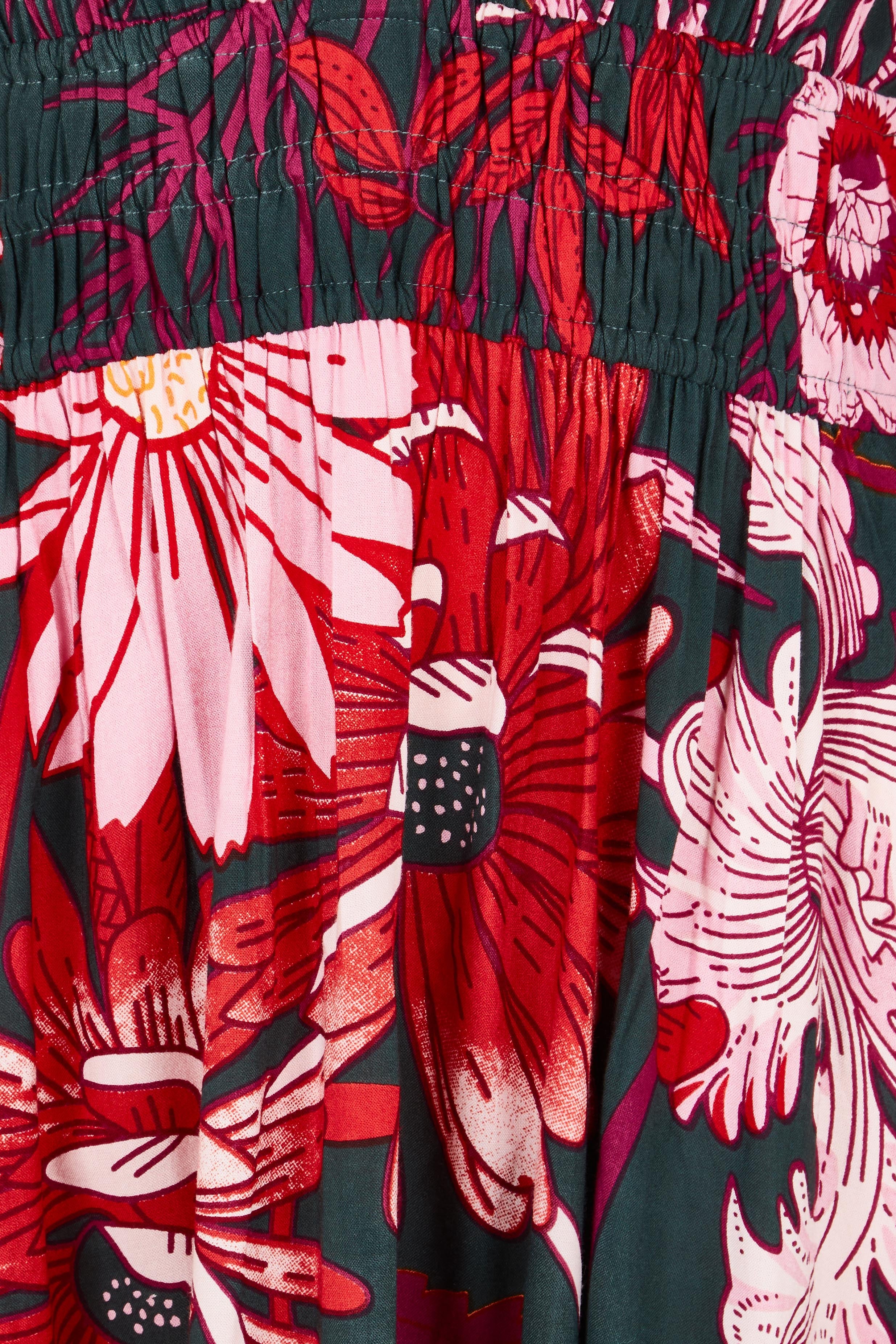 Product shot of the Gwyn Midi Dress in colour Greygarden (Pink), detail