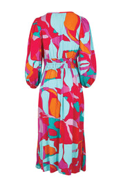 Product shot of the Gwyn Midi Dress – Marble in colour Marble, from the back