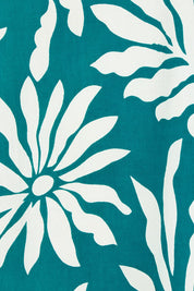 Product shot of the Josephine Cotton Dress in colour Gerbera (Green), detail
