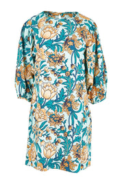 Product shot of the Josephine Cotton Dress in colour Thistle, from the front