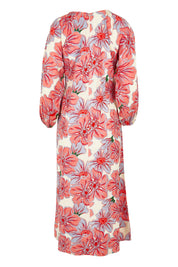 Product shot of the Aimee Aline Cotton Dress in colour Rosettes, from the back
