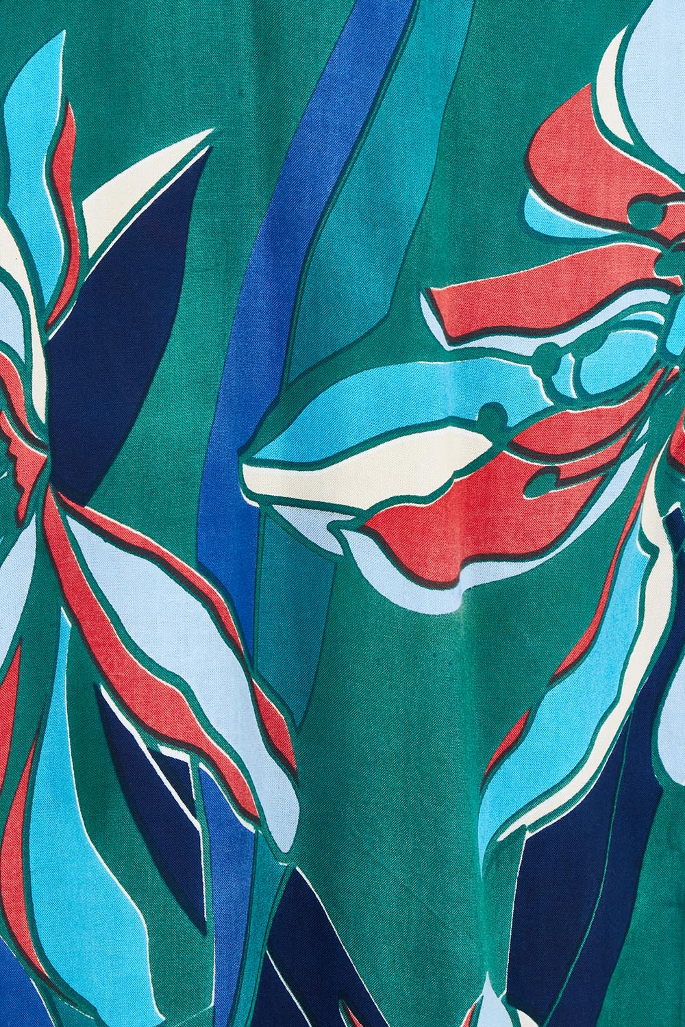 Product shot of the Derek Wrap Midi Dress in colour Petalrush, detail