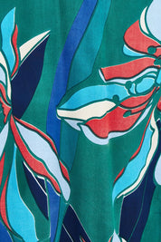 Product shot of the Derek Wrap Midi Dress in colour Petalrush, detail