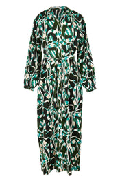 Product shot of the Taylor Button Up Dress in colour Twistvine (Green), from the front