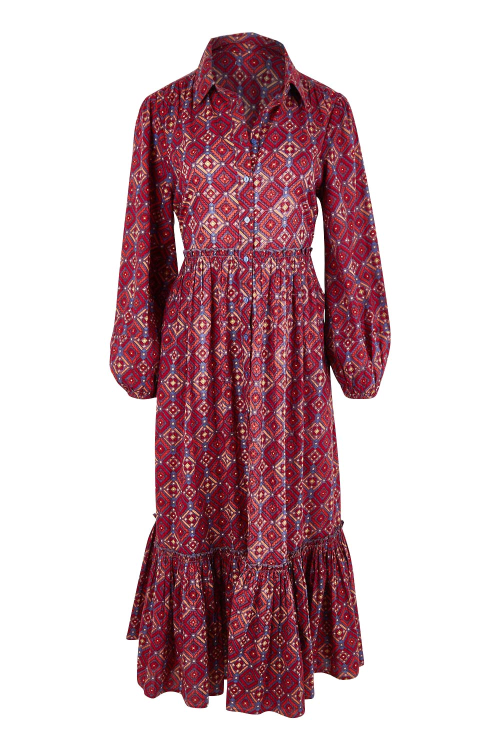 Nicole Cotton Maxi Dress – Geometric