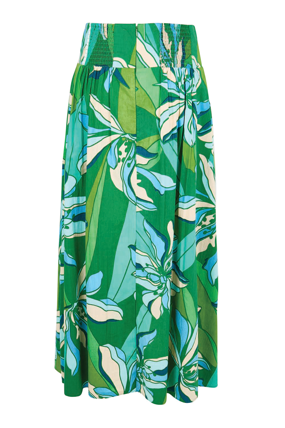 Product shot of the Rosemary Maxi Skirt – Petalrush in colour Petalrush, from the back