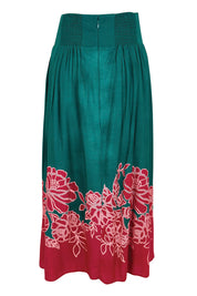Product shot of the Rosemary Maxi Skirt – Rosepetal in colour Rosepetal, from the back