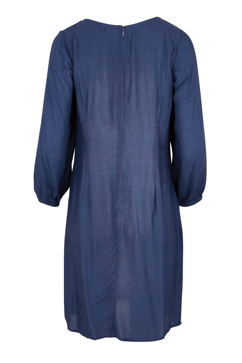 Product shot of the Isabella Shift Dress – Foxglove in colour Foxglove, from the back