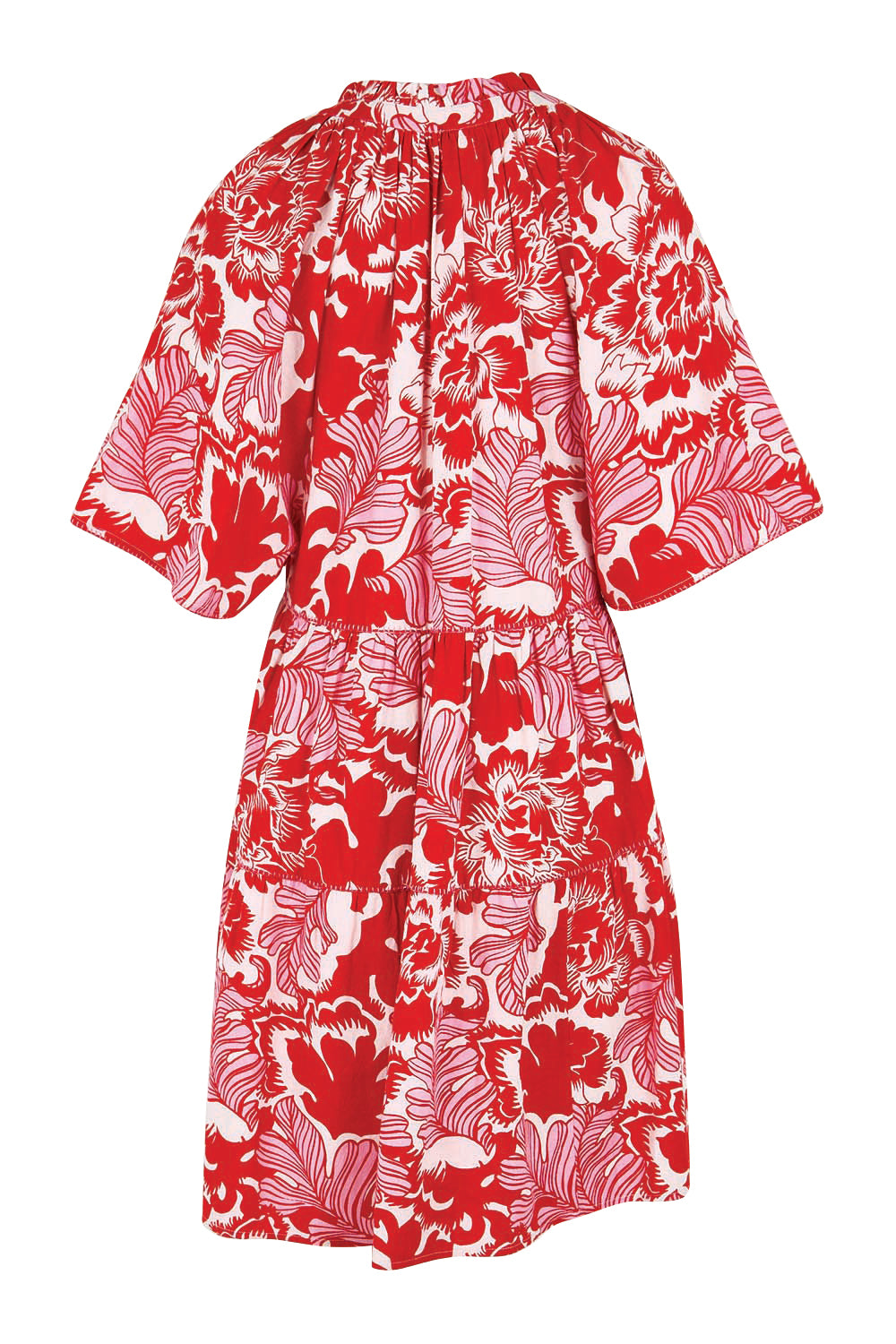 Product shot of the Kathy Cotton Dress – Bloomlet in colour Bloomlet, from the back