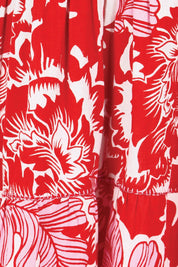 Product shot of the Kathy Cotton Dress – Bloomlet in colour Bloomlet, showing detail