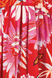 Product shot of the Georgina Cotton Maxi Dress – Redgarden in colour Redgarden, showing detail
