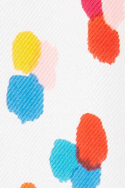 Product shot of the Lola Belle Sleeve Top in colour Speckled (White), detail