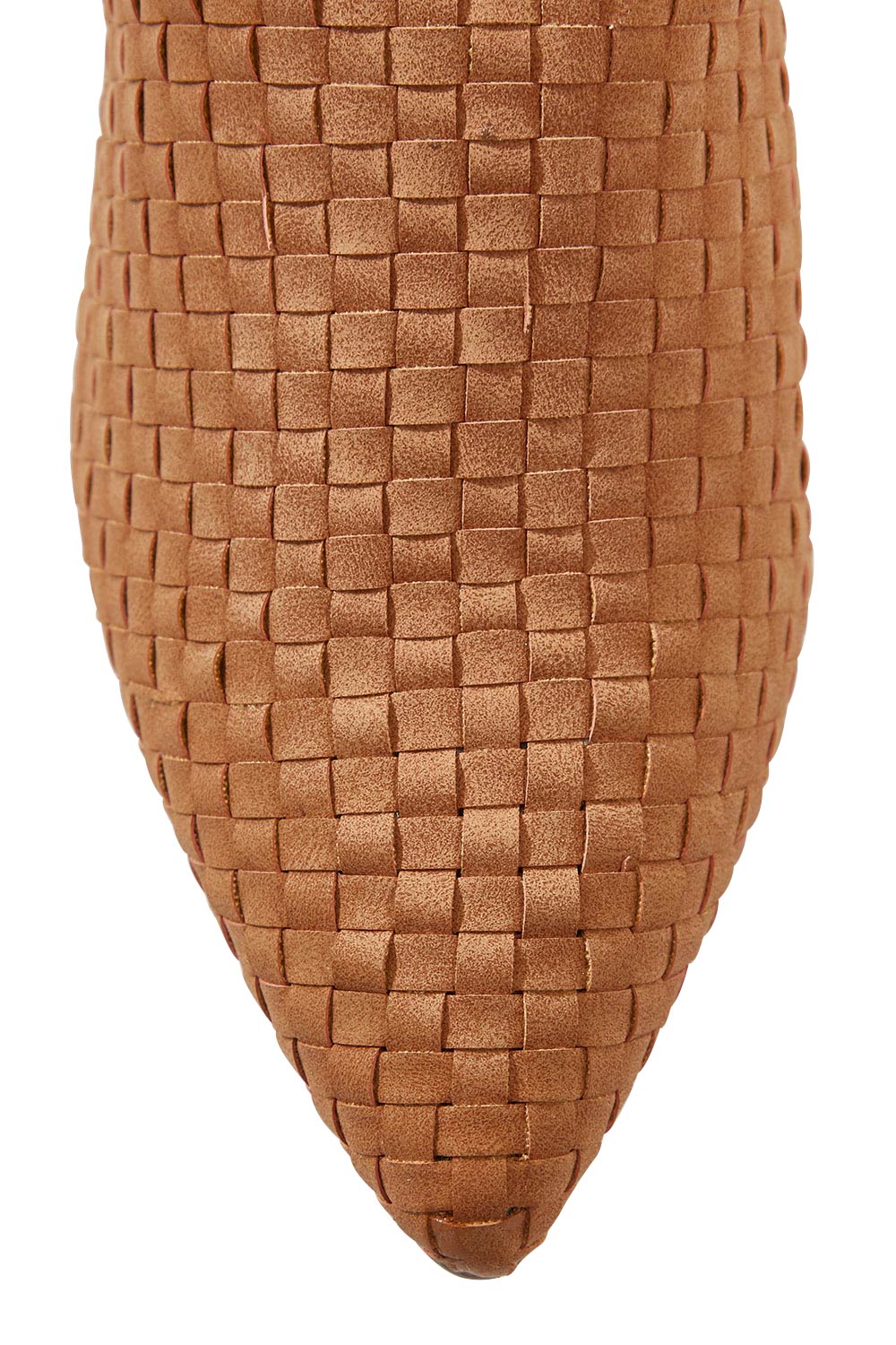 Product shot of the Azure Mule Heel in colour Tan, detail