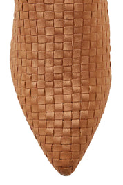 Product shot of the Azure Mule Heel in colour Tan, detail