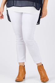 Preloved Crop Jean - white