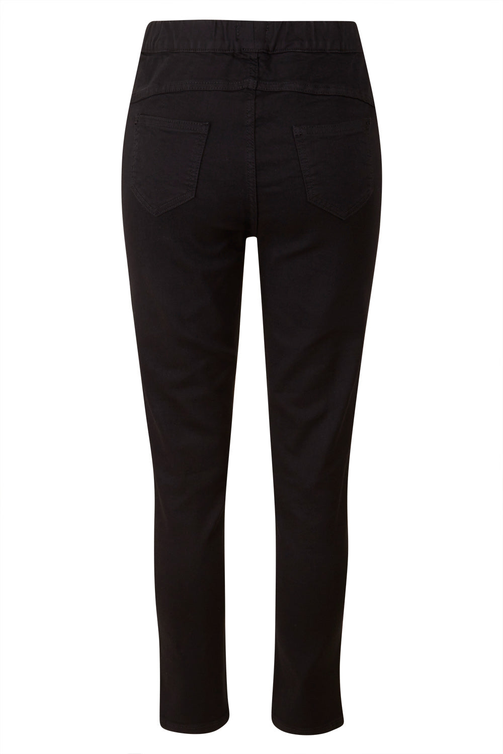 Product shot of the Crop Jean in colour Black (Black), from the back