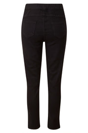 Product shot of the Crop Jean in colour Black (Black), from the back