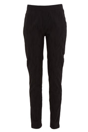 Product shot of the Sally Textured Pant in colour Black (Black), from the front