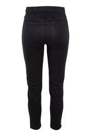 Product shot of the Pull On Ripped Jeans in colour Black (Black), from the back