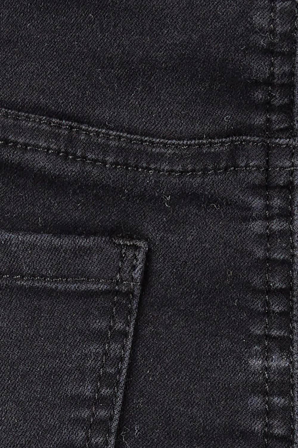 Product shot of the Pull On Ripped Jeans in colour Black (Black), detail