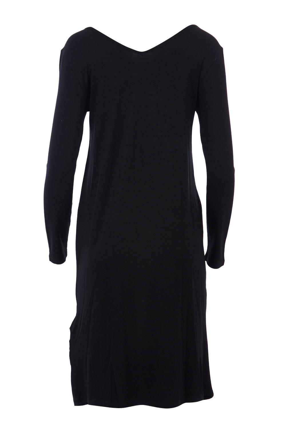 Product shot of the Reversible Dress in colour Black (Black), from the back