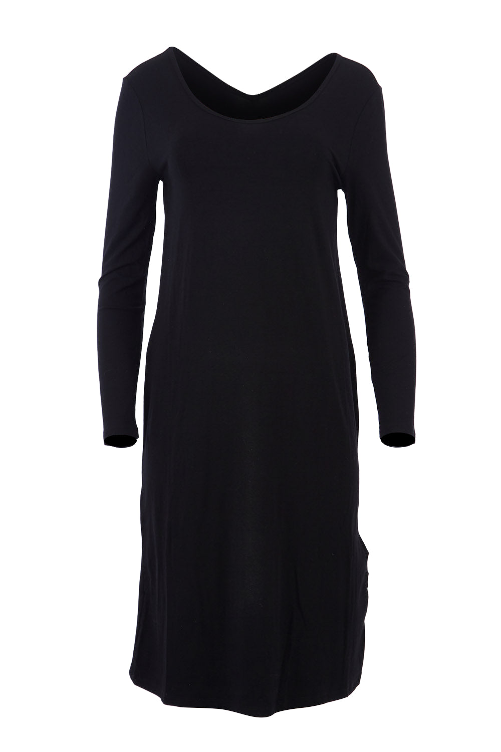Product shot of the Reversible Dress in colour Black (Black), from the front