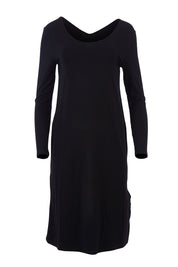 Product shot of the Reversible Dress in colour Black (Black), from the front