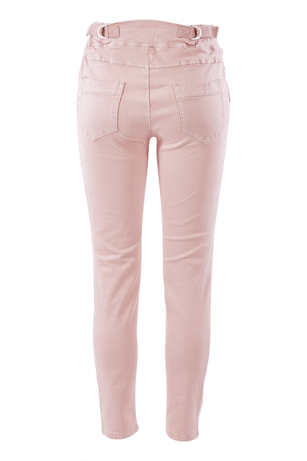 Product shot of the Jogger Jean in colour Pink (Pink), from the back
