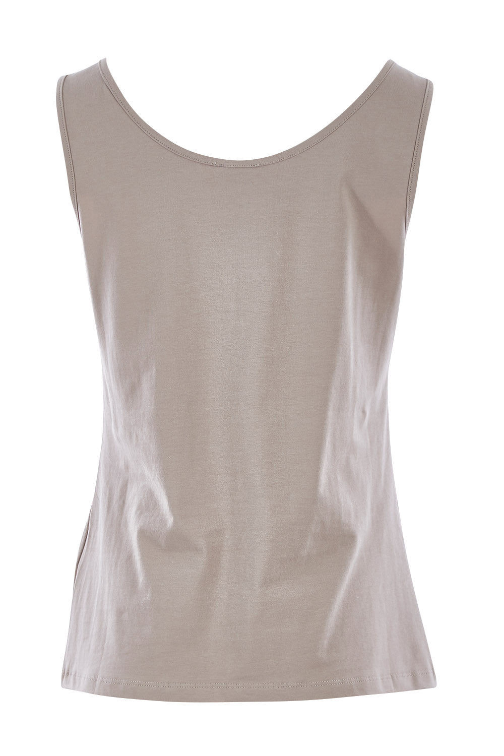 Product shot of the Basic Tank in colour Natural, from the back