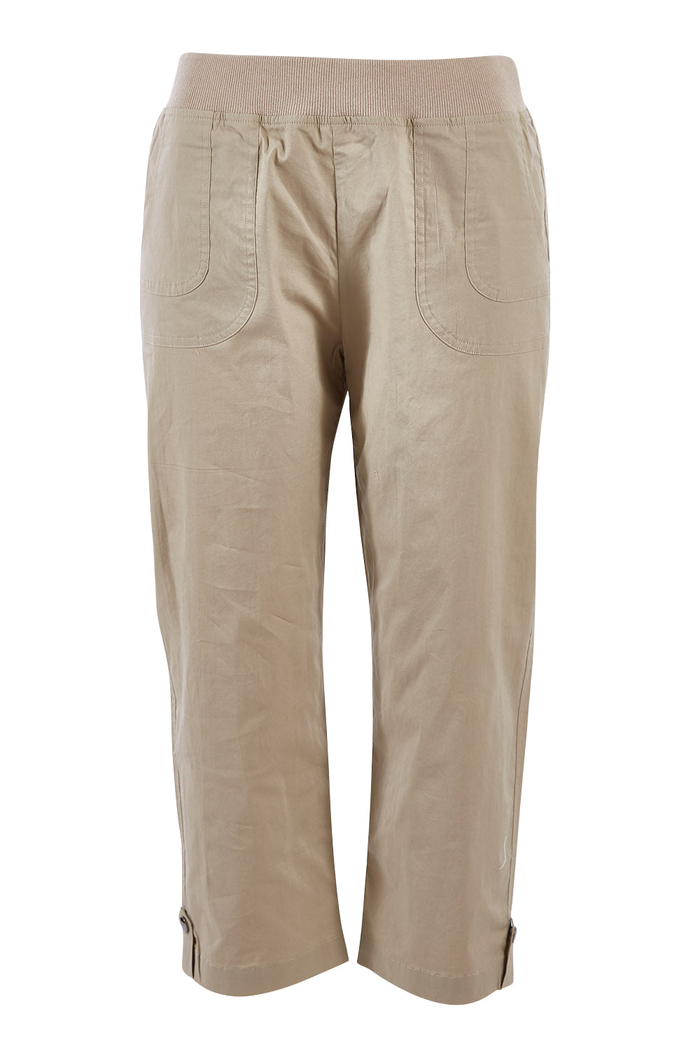 Product shot of the Santorini Cotton Pant in colour Natural, from the front