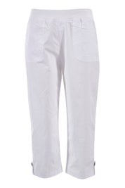 Product shot of the Santorini Cotton Pant in colour White (White), from the front