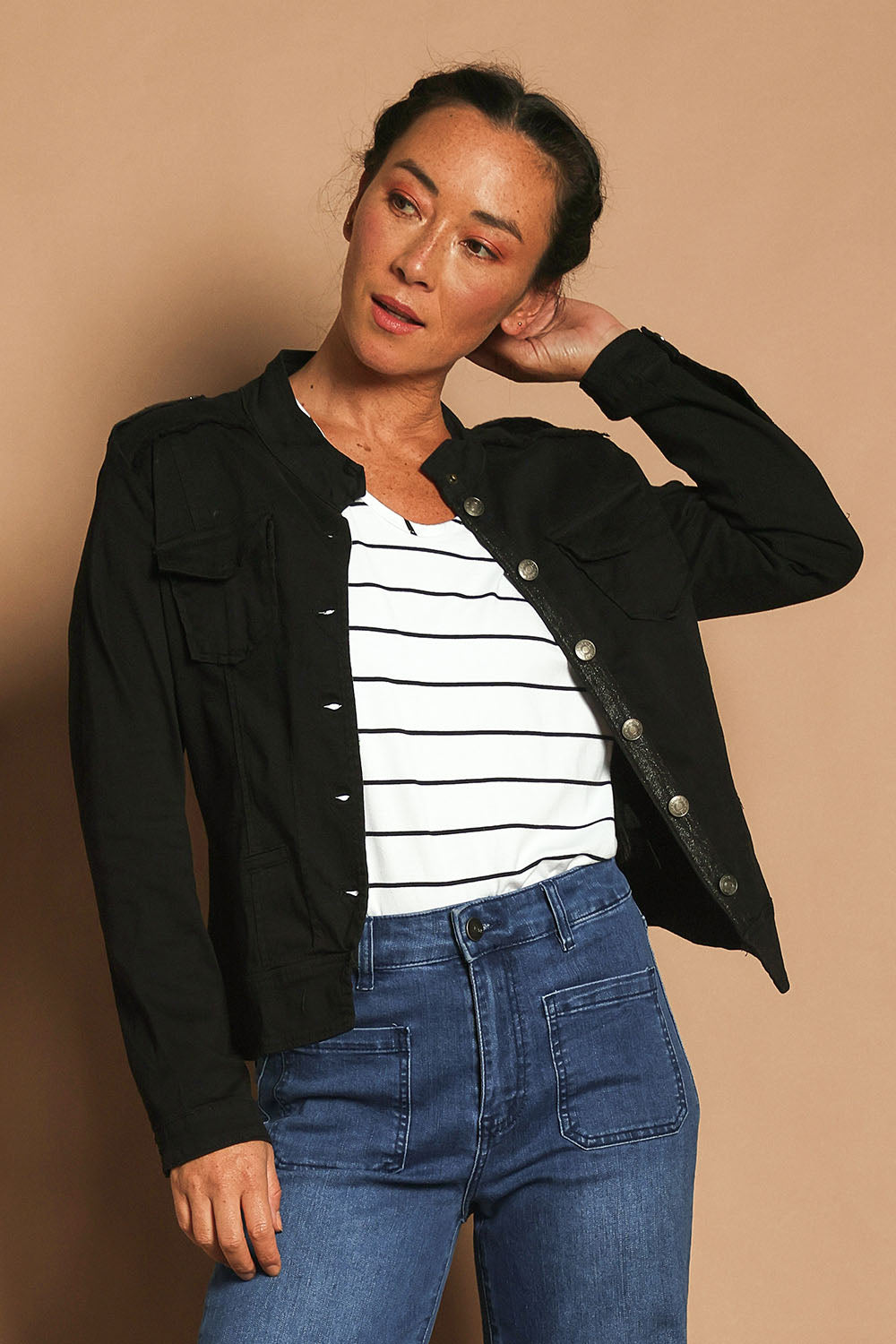 Threadz Women's Jackets Black Embellished Women's Fashion – birdsnest