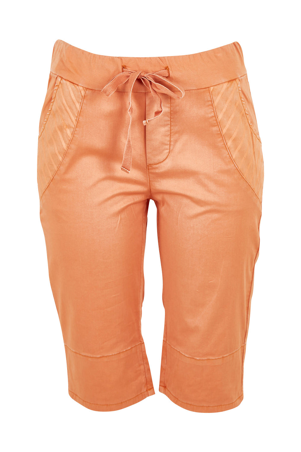 Product shot of the Jogger Short in colour Orange, from the front