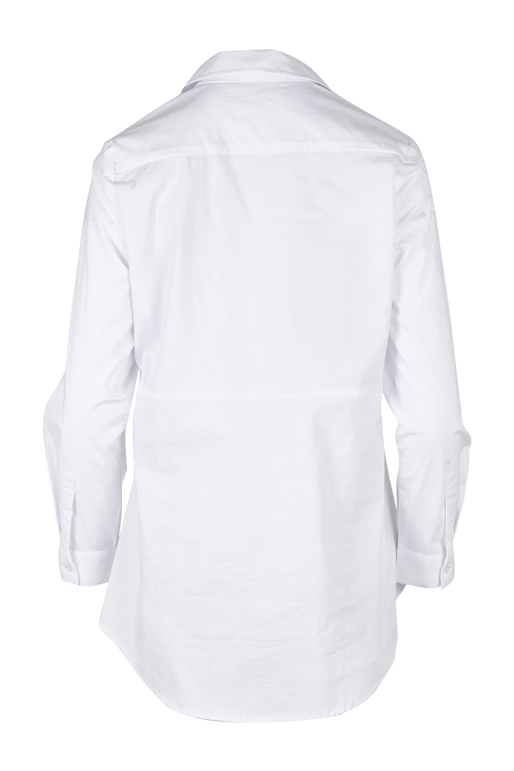 Product shot of the Poplin Shirt in colour White (White), from the back
