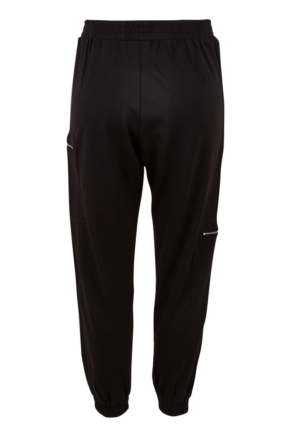 Product shot of the Zip Pocket Pant in colour Black (Black), from the back