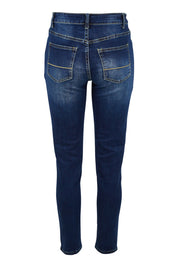Product shot of the Sammi Jean in colour Darkdenim (Blue), from the back