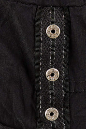 Product shot of the Crushed Jean Short in colour Black (Black), detail
