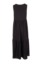 Product shot of the Hamilton Dress in colour Black (Black), from the back