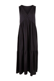 Product shot of the Hamilton Dress in colour Black (Black), from the front