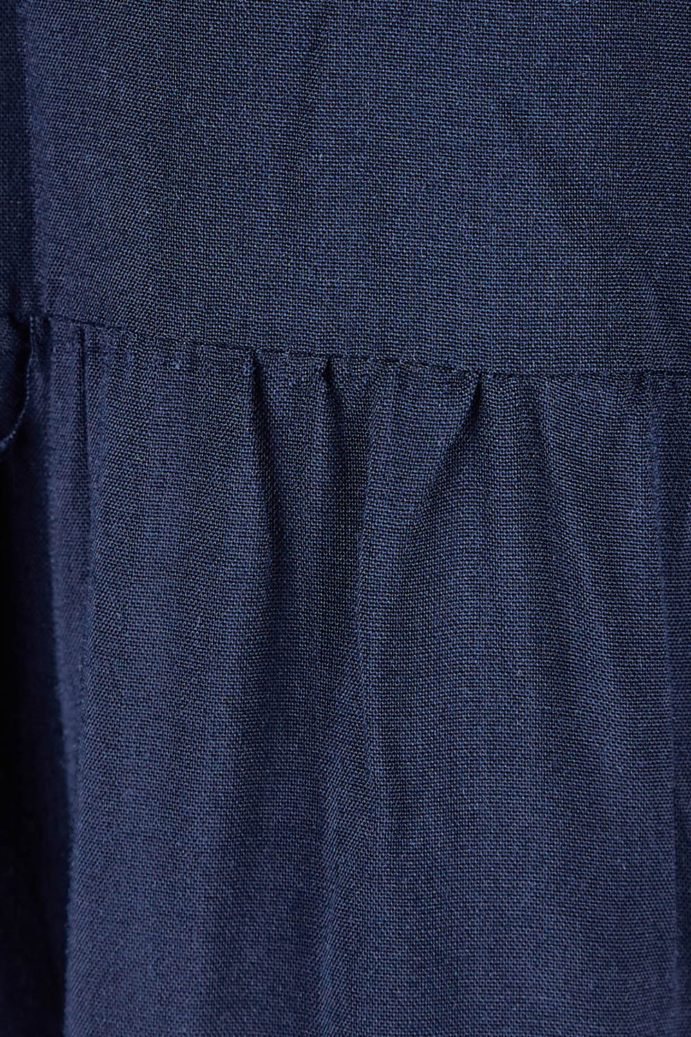 Product shot of the Tier Swing Dress in colour Navy (Blue), detail