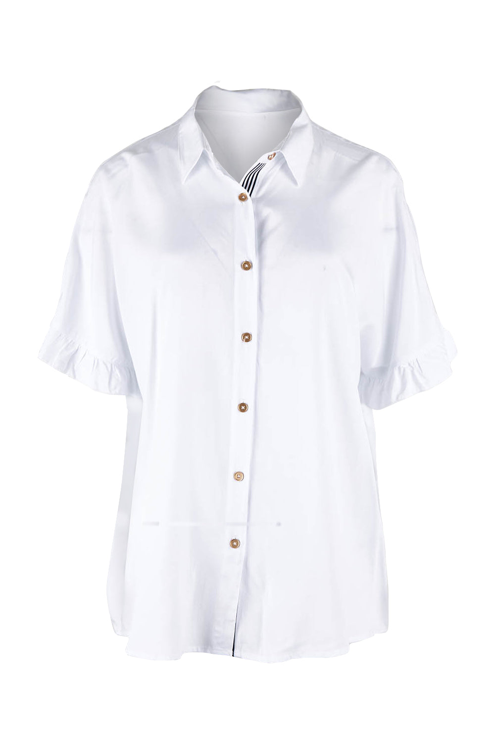 Product shot of the Kylie Shirt in colour White (White), from the front